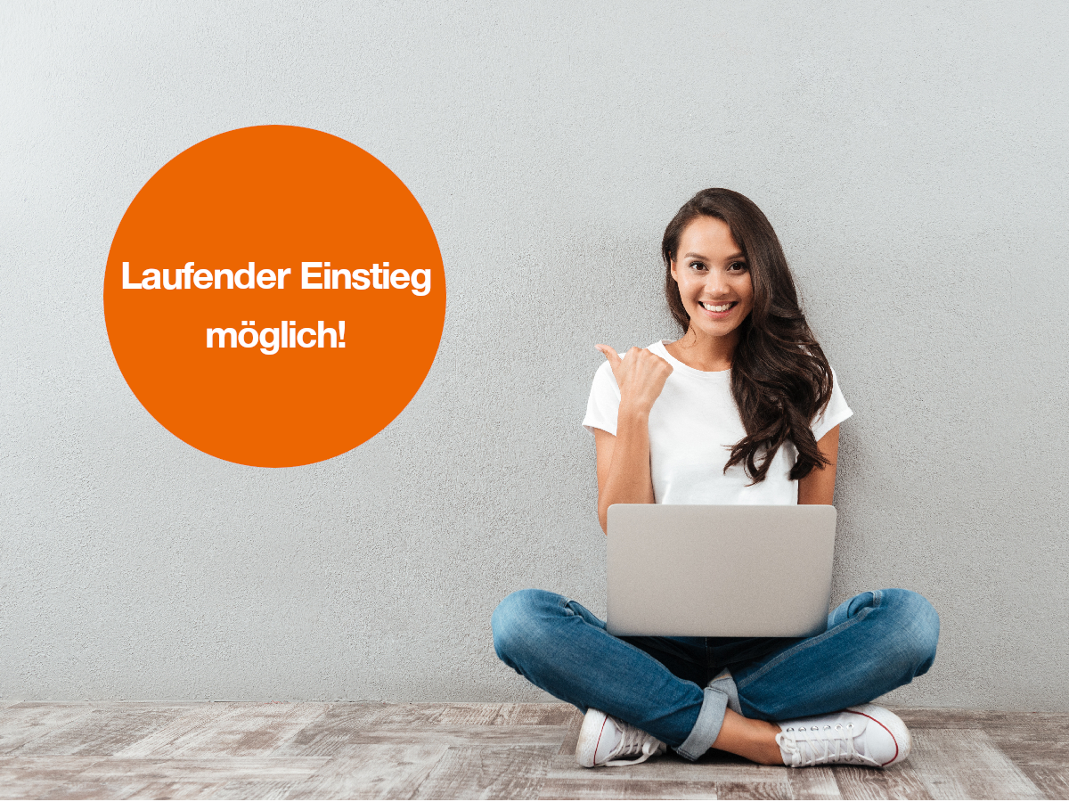 Junge Frau im Abitur Online Abendkurs (live Unterricht) – Start 1.2.2021