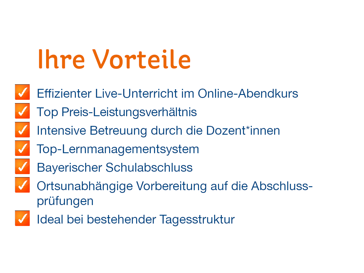 Abitur im Online Abendkurs in Bayern – alle Vorteile auf einen Blick